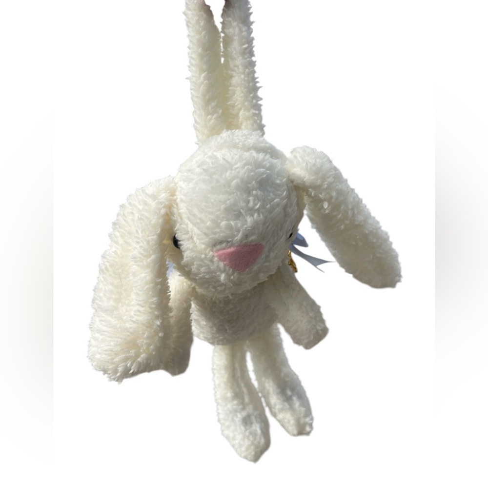 Plush White Bunny Stuffed Animal with Pink Nose - Brand Unspecified - Picture 3 of 5